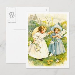 Baby First Påsk. Postkort för vintage barn Helg Vykort