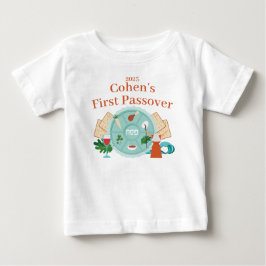 Baby First Passover Boy Namn Year Baby T-Shirt
