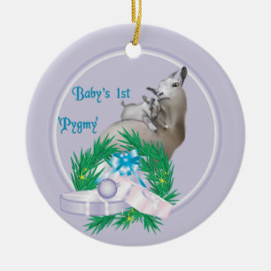 Baby First Pygmy Goat Wandeans Ornament Helgdag
