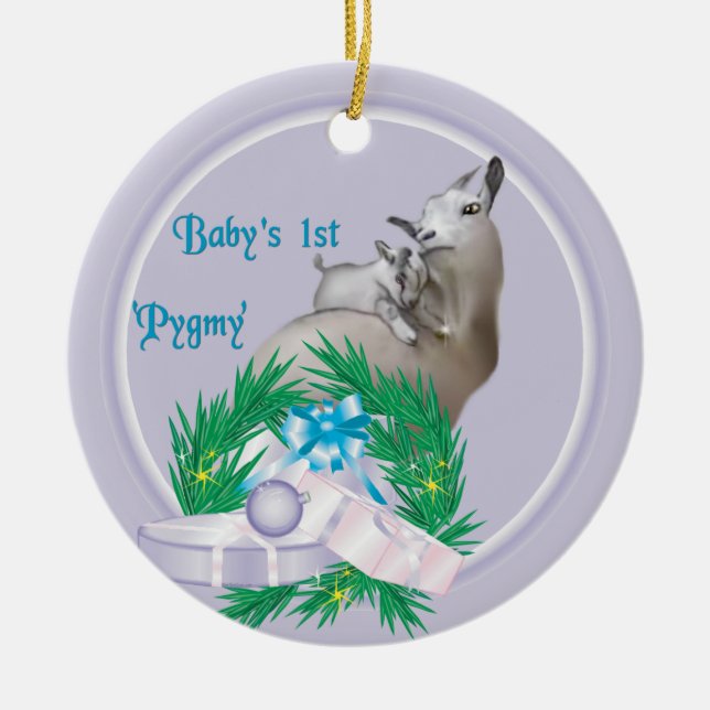 Baby First Pygmy Goat Wandeans Ornament Helgdag (Framsidan)