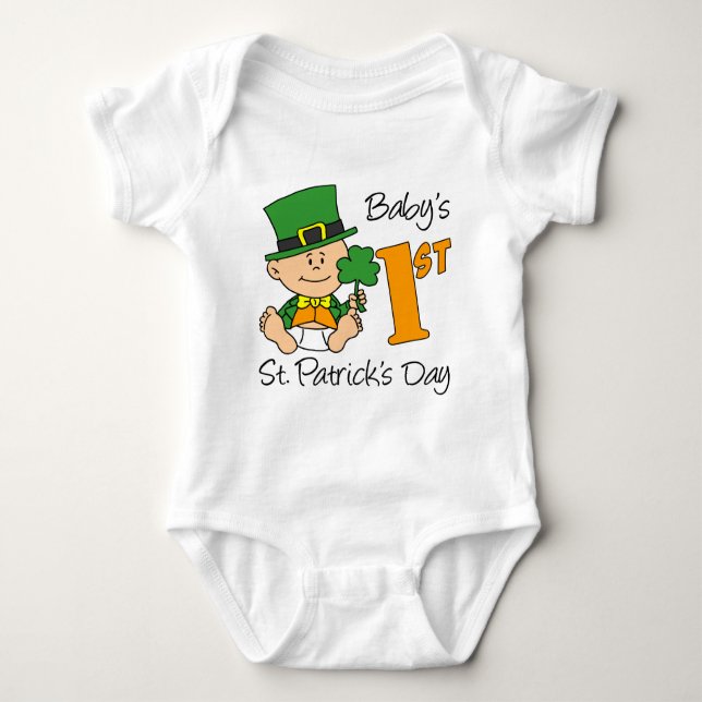 Baby First St patricks day Tee Shirt (Framsida)