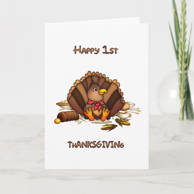 Baby First Thanksgiving Greeting Card Helgkort (Framsida)