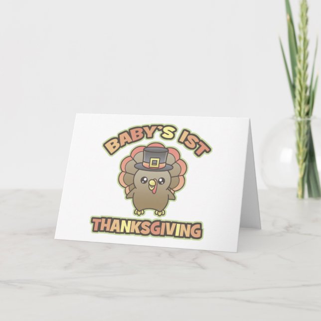 Baby First Thanksgiving Hälsning/Note Card Helgkort (Framsida)