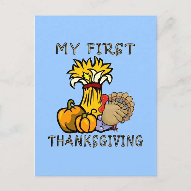 Baby First Thanksgiving Helg Vykort (Framsida)