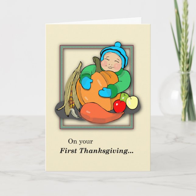 Baby First Thanksgiving Helgkort (Framsida)