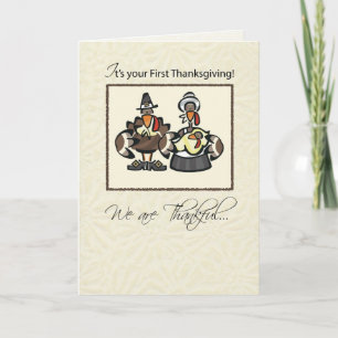 Baby First Thanksgiving Turkey Family Helgkort