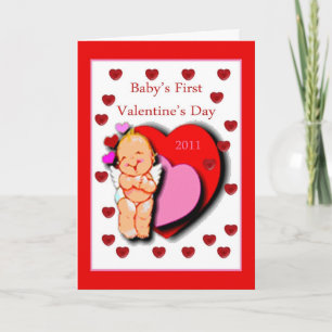 Baby First Valentine Day Card Helgkort