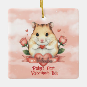 Baby First Valentine's Day Julgransprydnad Keramik