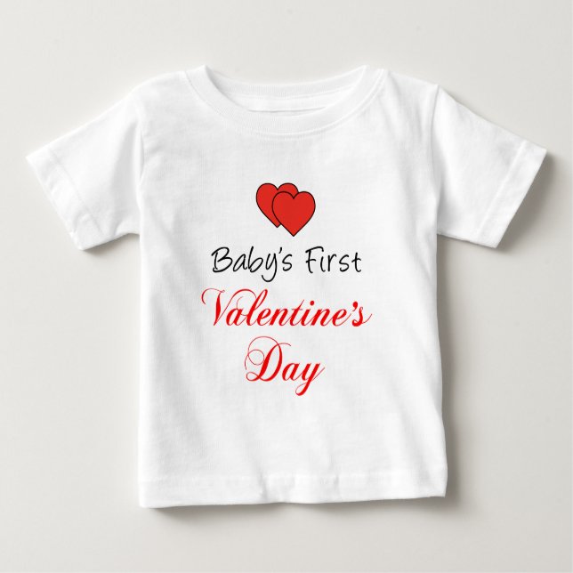 Baby First Valentine's Day T Shirt (Framsida)