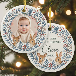 Baby First  Woodland Nordic Christmas Keepsake Julgransprydnad Keramik