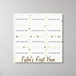 Baby First Year Photo Collage Wrapped Canvas