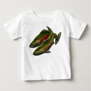 Baby Fisherman Shirt Baby Salmon Fish Creeper T-shirt