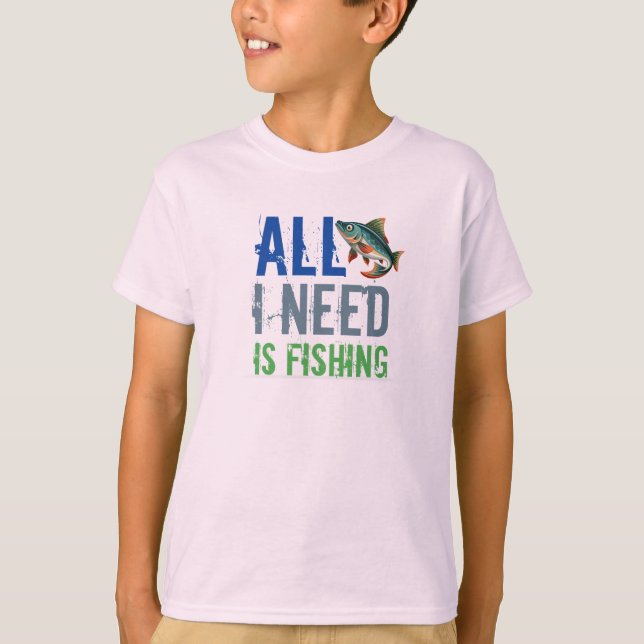 Baby Fising T-shirt Design Allt jag behöver är fis (Framsida)