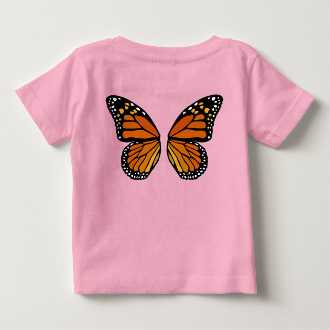 Baby fjäril tröjor Söt fjäril anpassade Tees (Baksida)