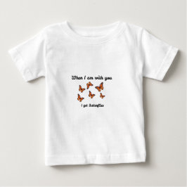Baby Fjärilar Söt Baby Bodysuit T Shirt