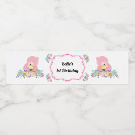 Baby Flamingo Party Vattenflaska etikett