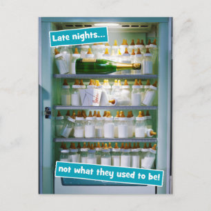 Baby Flaska Champagne Fridge Vykort