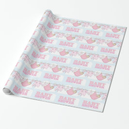 BABY Flicka PARTY FÖREMÅL DEKORATION Presentpapper