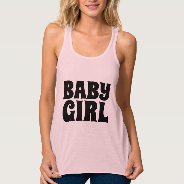 BABY Flicka T-shirts Linne Med Racerback (Framsida)