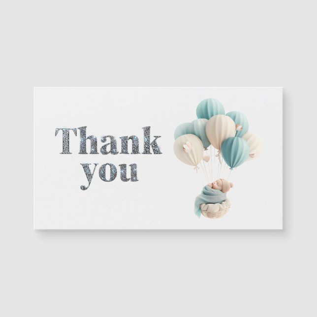 Baby flyter med ballonger Diamant Tack (Framsida)