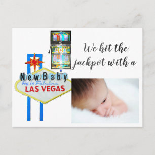 Baby födelse meddelande Las Vegas Vykort