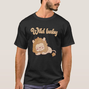 Baby födelsedag En Vild Lejona djur Firande Bo T Shirt