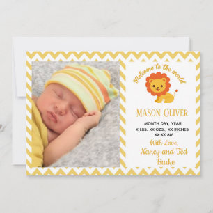 Baby födelsedag med foto av nyfödda