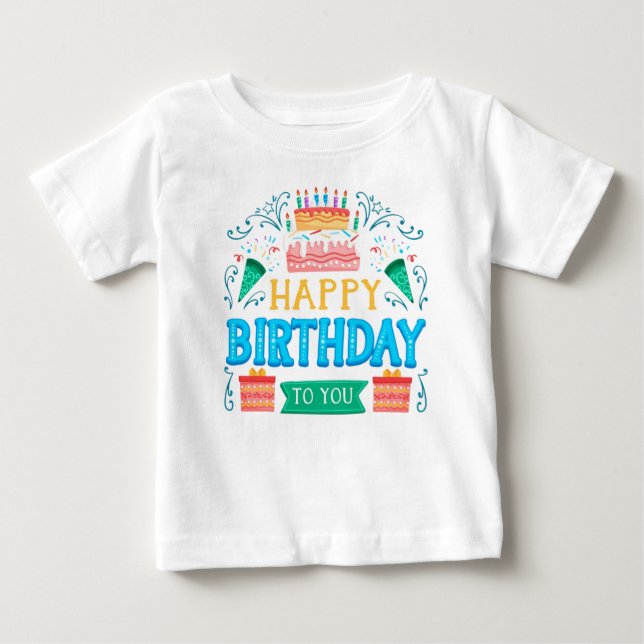 baby födelsedag t-shirt (Framsida)