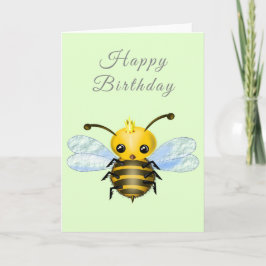 Baby födelsekort drottning Bee - Din text Kort