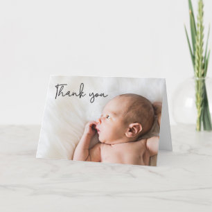 Baby födelsemeddelande och Tack Kort