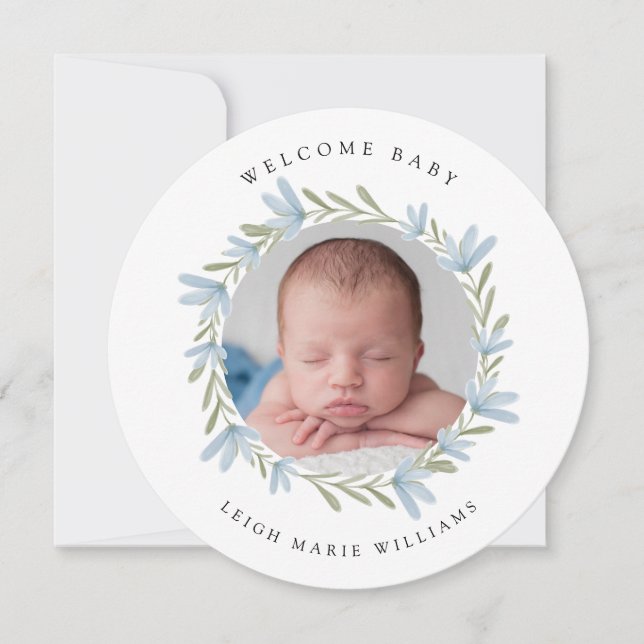 BABY FÖDELSEMEDDELANDE Välkommen Baby (Framsida)