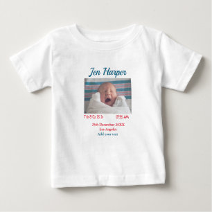 Baby födelsestatus lägga till namn ställe keepsaké t shirt