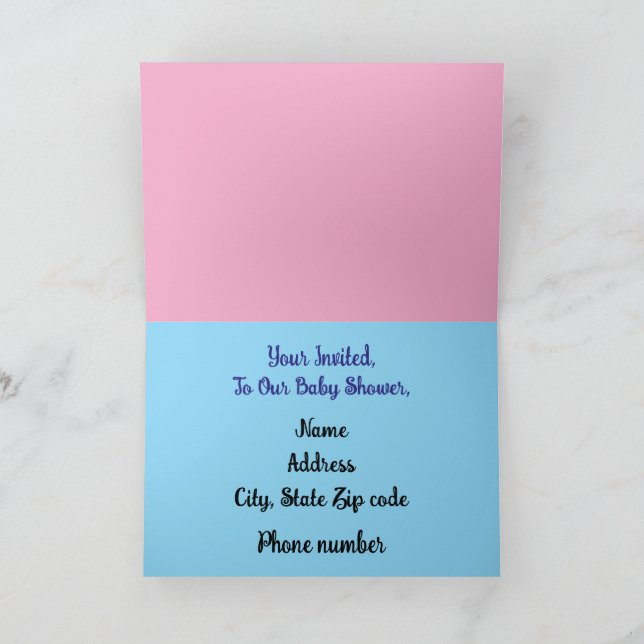 Baby Folded Greeting Card Kort (Inuti)