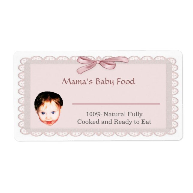 Baby Food Burk etikett Fraktsedel (Framsidan)