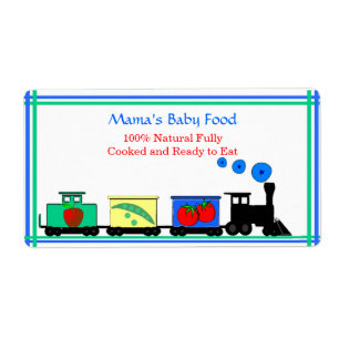 Baby Food Burk etikett Fraktsedel