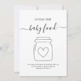 Baby Food Guessing Baby Shower-spel Inbjudningar