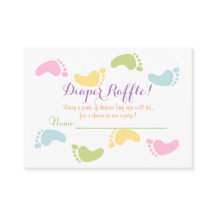 Baby Footprint Baby Shower Raffle Biljett