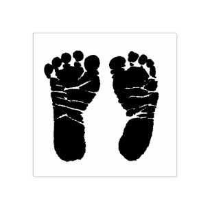 Baby Footprint gullig babblåda Frimärke Stämpel