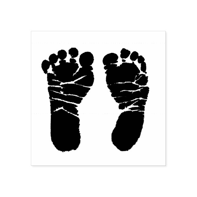 Baby Footprint gullig babblåda Frimärke Stämpel (Tryck)