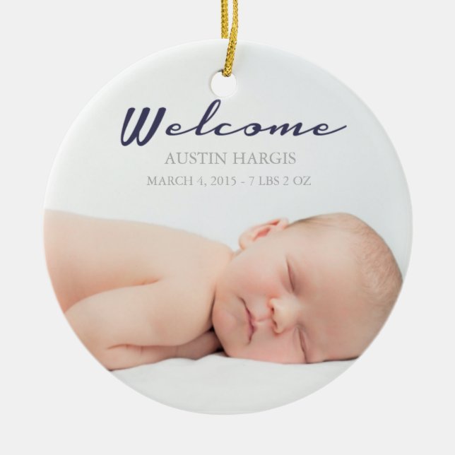 Baby för babyprydnad | julgransprydnad keramik (Framsidan)