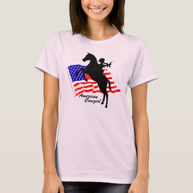 Baby för damamerikanCowgirl - dockaT-tröja T-shirt (Framsida)