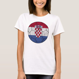 Baby för damer för Kroatienfotbollboll - docka Tee Shirt