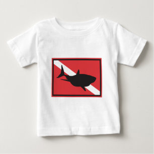 Baby för hajdykningflagga tee