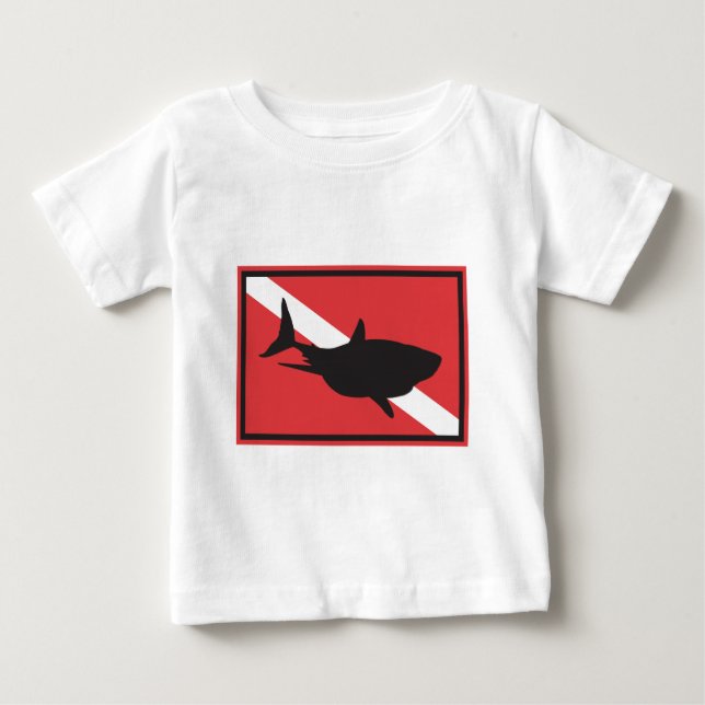 Baby för hajdykningflagga tee (Framsida)