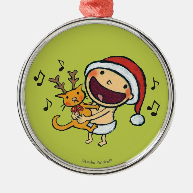 Baby för La för Leslie Patricellis Fa-La Julgransprydnad Metall (Framsidan)