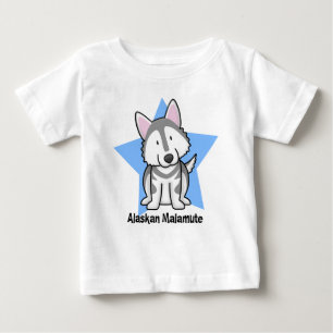 Baby för Malamute för Kawaii stjärna alaskabo Tee