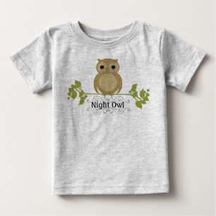 Baby för nattuggla tee