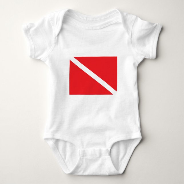 Baby för SCUBAdykflagga T Shirt (Framsida)