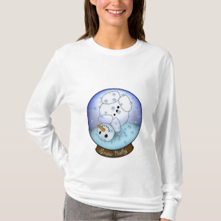 Baby för snögubbesnöjordklot t shirt
