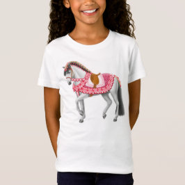 Baby för valentinhästflickor - dockaskjorta t-shirt
